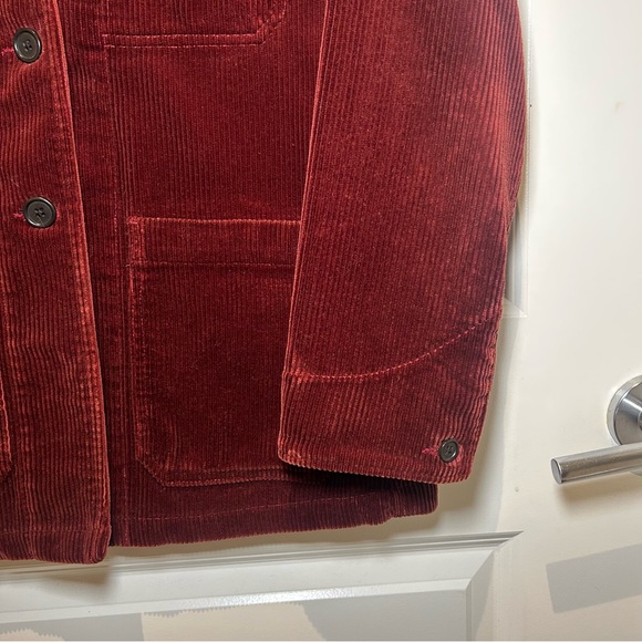 MHL Margaret Howell Heavy Corduroy Work Chore Jacket Shirt Burnt Sienna Size 1 - Picture 7 of 16